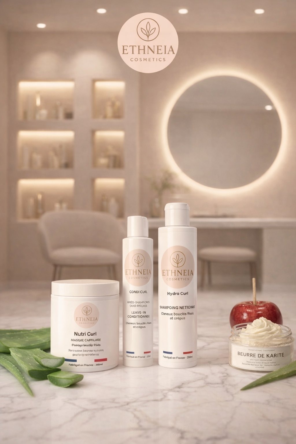 La gamme ETHNEIA dans son univers spa